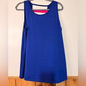 Xersion Royal Blue Women's Tank with Pink Shelf Bra Detail